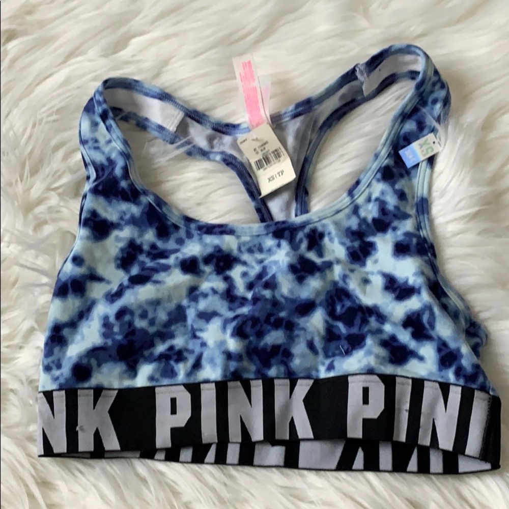 Pink sports bra